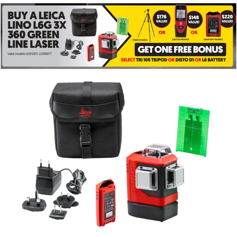 Leica Lino L6G-1 - Green Beam Line Laser Level - Softcase