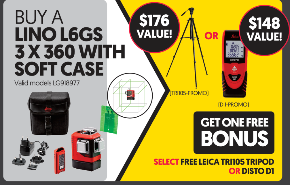 Leica Lino L6G-1 - Green Beam Line Laser Level - Softcase - No Receiver