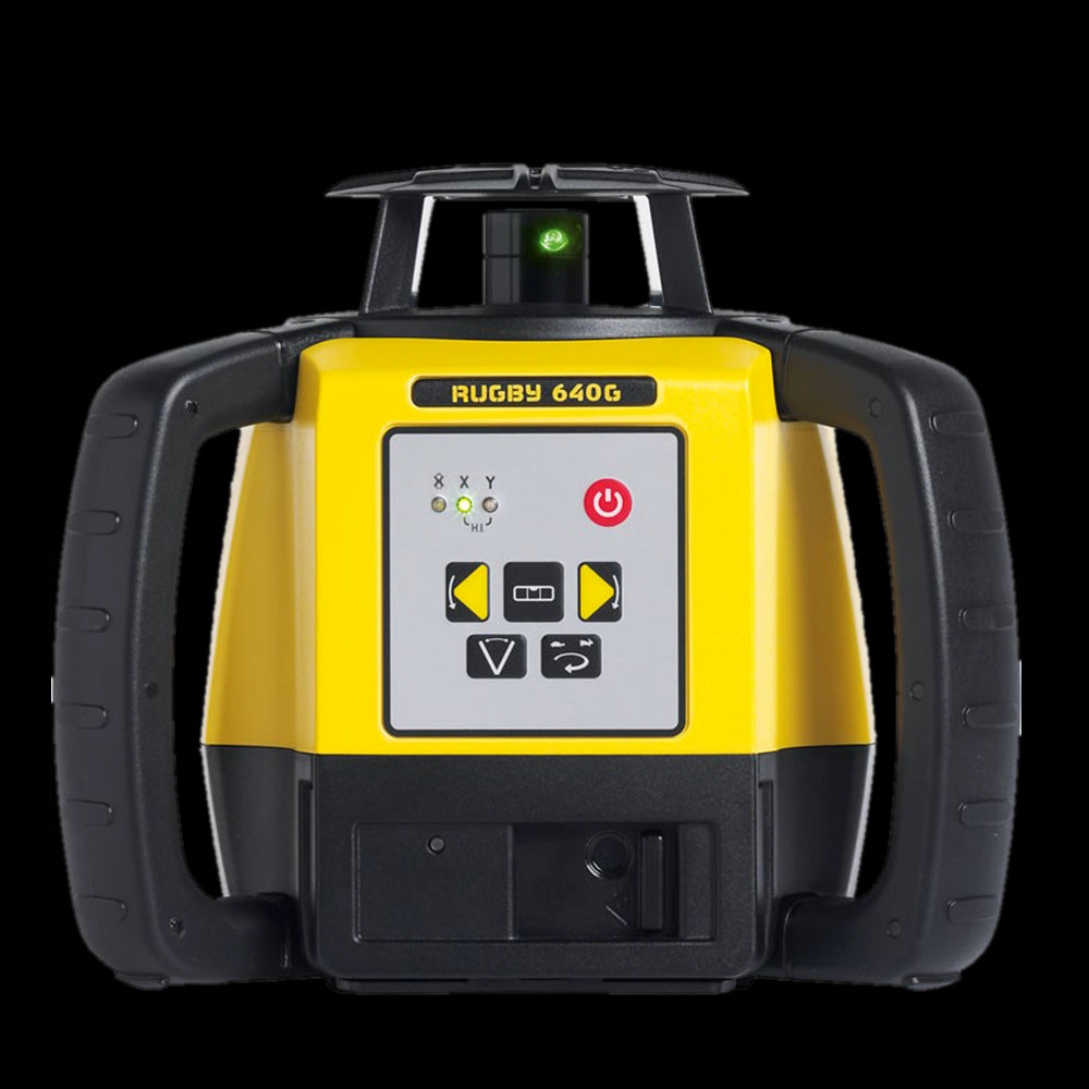 Leica Rugby 640G – Green Beam Rotating Laser with Rod Eye 120G Receiver