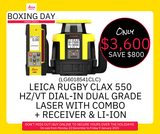 Leica Rugby CLAx 550 Hz/Vt Dial-In Dual Grade Laser ±8% with Combo+ receiver & Li-Ion
