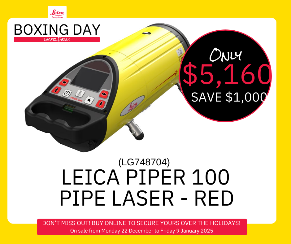 Leica Piper 100 Red Beam Pipe Laser Package
