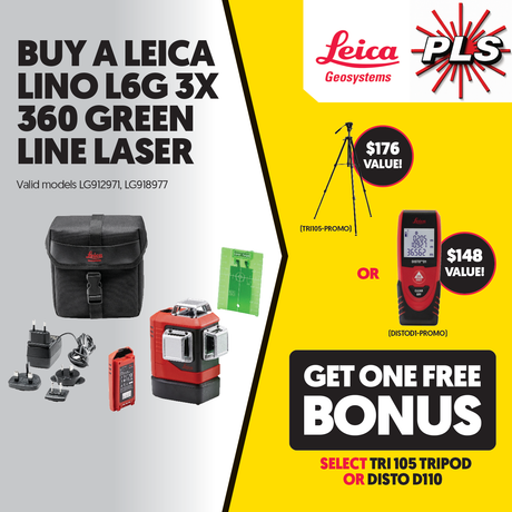 Leica Lino L6G-1 - Green Beam Line Laser Level - Softcase - No Receiver