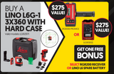Leica Lino L6G-1 - Green Beam Line Laser Level with Hard Case - No Receiver
