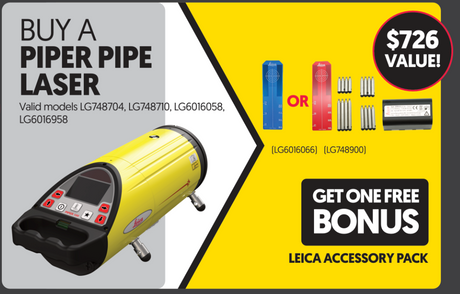 Leica Piper 100 Green Beam Pipe Laser Package